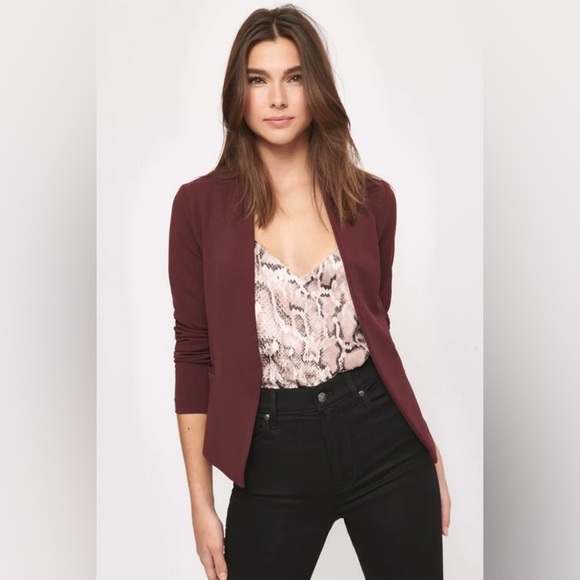 Dynamite Jackets & Blazers - Burgundy blazer